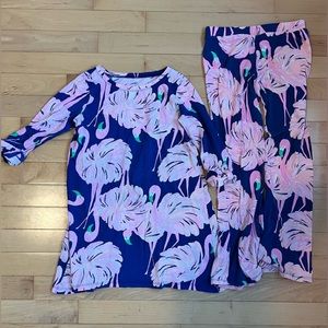 Lilly Pulitzer girls flamingo set